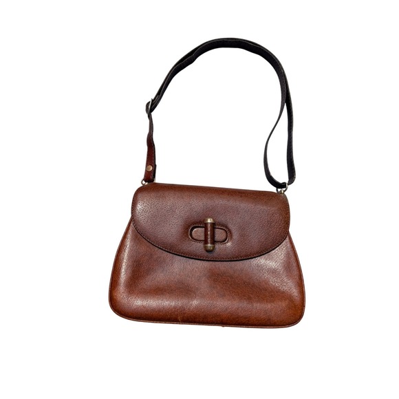 Gucci Handbags - Vintage Gucci 1970s Brown Leather Mini Bag Bamboo Precursor Crossbody Purse